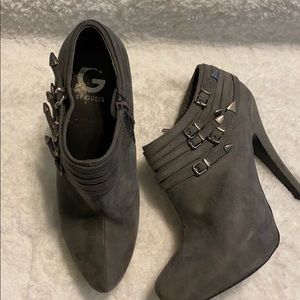 G by Guess gray ankle boots